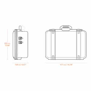 LiFePO4 12V 100Ah Lithium Battery Carry Case Kit Dimensions