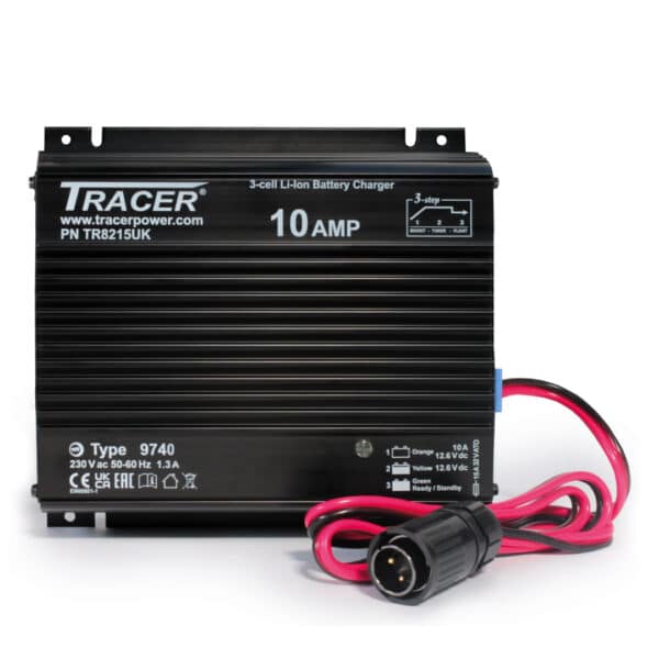 Tracer 12V 10A Lithium-Ion Fast Charger with PL2M Plug